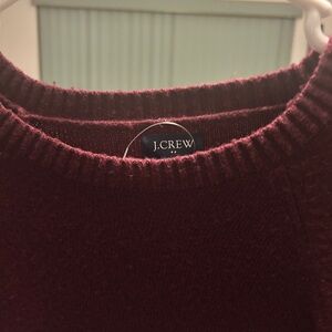 J. Crew Crewneck Sweater in Deep Wine